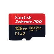 SANDISK microSDXC Extreme Pro 128GB A2 Class 10 V30 U3 + Adaptador SD