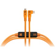 USB-C Optima 10G Cabo Direito a Curvo Laranja 9.4m