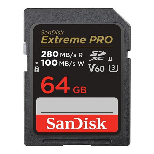 SANDISK Extreme PRO SDXC 64GB 280MB/seg UHS-II V60