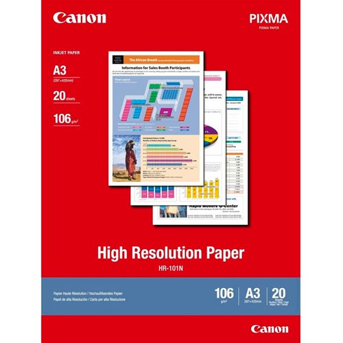 CANON Papel PIXMA A3 20 Folhas HR-101N