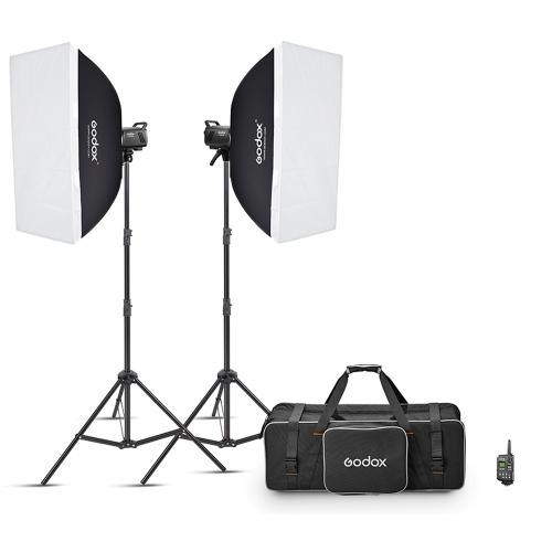 GODOX Kit Flash de Estúdio MS200V-F x2