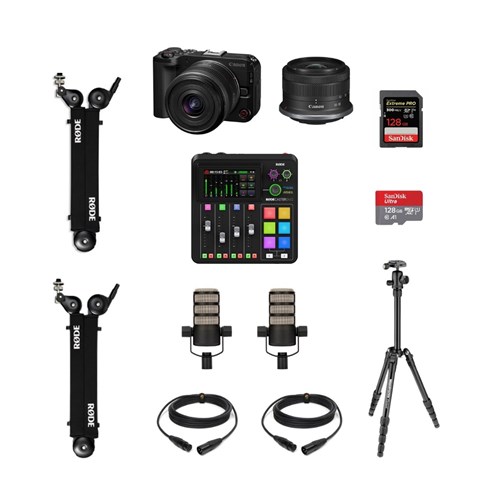 COLORFOTO Kit Podcast Áudio 2 + CANON EOS R50 V