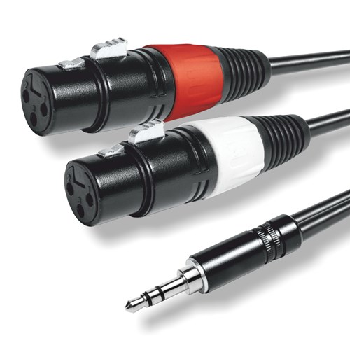EMELEC CABO AUDIO JACK 3,5 M ST. - 2 XLR F 3m