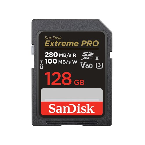 SANDISK Extreme PRO SDXC 128GB 280MB/seg UHS-II V60