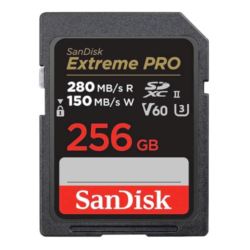 SANDISK Extreme PRO SDXC 256GB 280MB/seg UHS-II