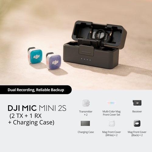 DJI Mic Mini 2S (2 TX + 1 RX + Estojo de carregamento)