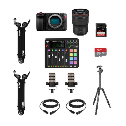 COLORFOTO Kit Podcast Áudio 3 + CANON C50