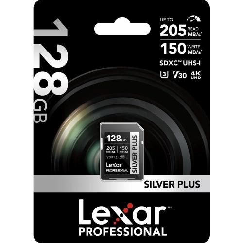 LEXAR SILVER PLUS SDXC 128GB 205MB/s V30