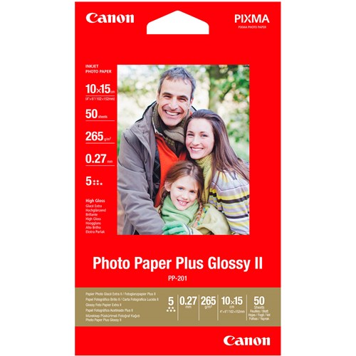 CANON PAPEL PLUS PP-201 10x15 50 Folhas