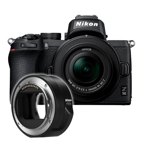 NIKON Z50 + DX 16-50 VR + FTZ II